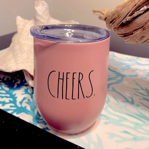 Rae Dunn “cheers” stainless steel wine tumbler